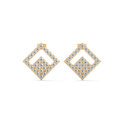 Geometric Maze Diamond Earrings — IGI Certified Diamond Jewellery | My Carat India