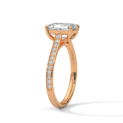 Elevated Emerald Solitaire Ring — IGI Certified Diamond Jewellery | My Carat India