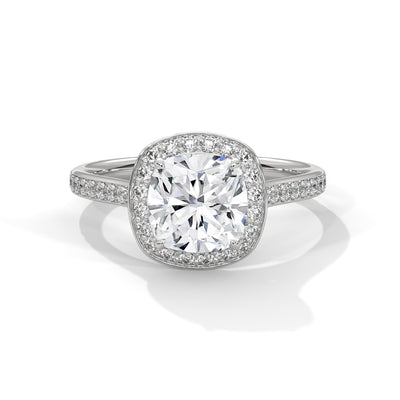 Cushion Halo Bloom Engagement Ring — IGI Certified Diamond Jewellery | My Carat India