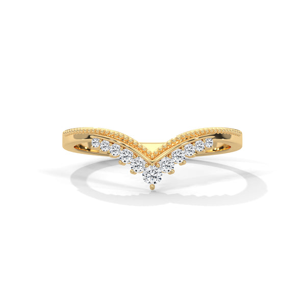Chevron Crown Diamond Ring