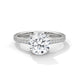 Starlit Crown Solitaire Ring