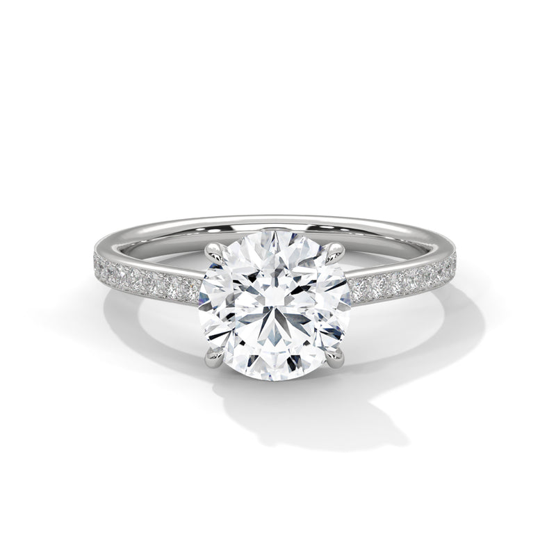 Starlit Crown Solitaire Ring