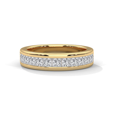 Royal Channel Princess Band Ring — IGI Certified Diamond Jewellery | My Carat India