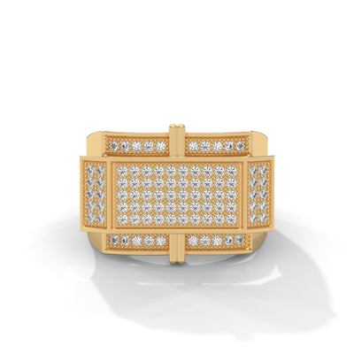 Crossvault Pavé Statement Ring — IGI Certified Diamond Jewellery | My Carat India