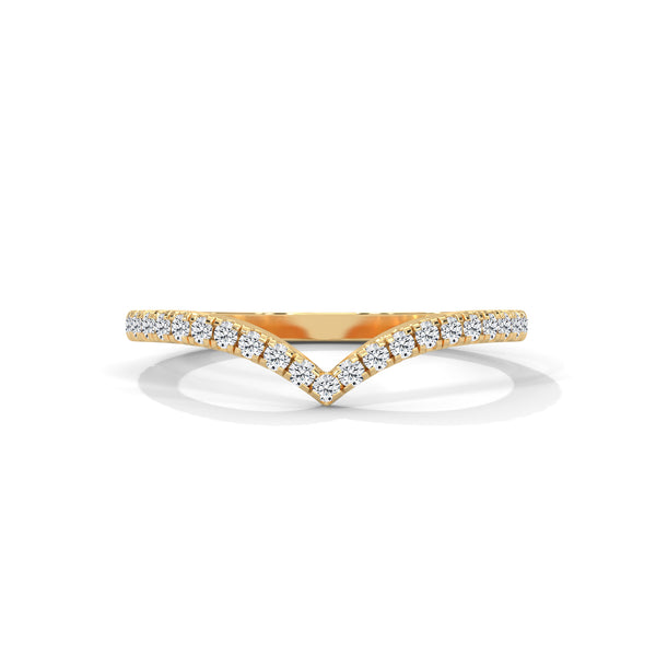 Wishbone Chevron Diamond Ring