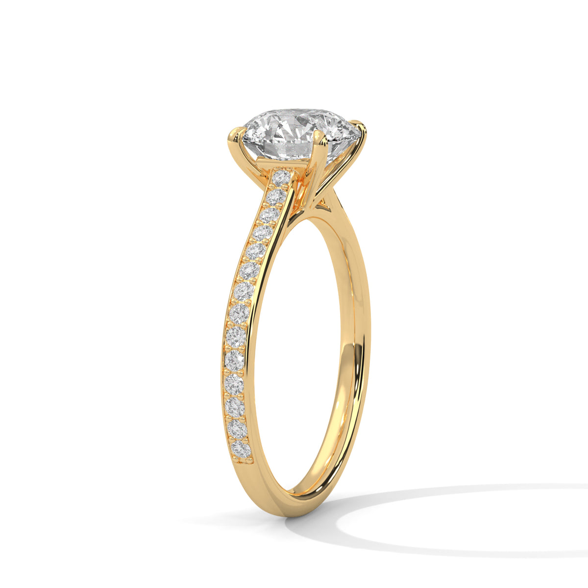 Starlit Crown Solitaire Ring