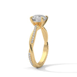 Twisted Vine Solitaire Ring