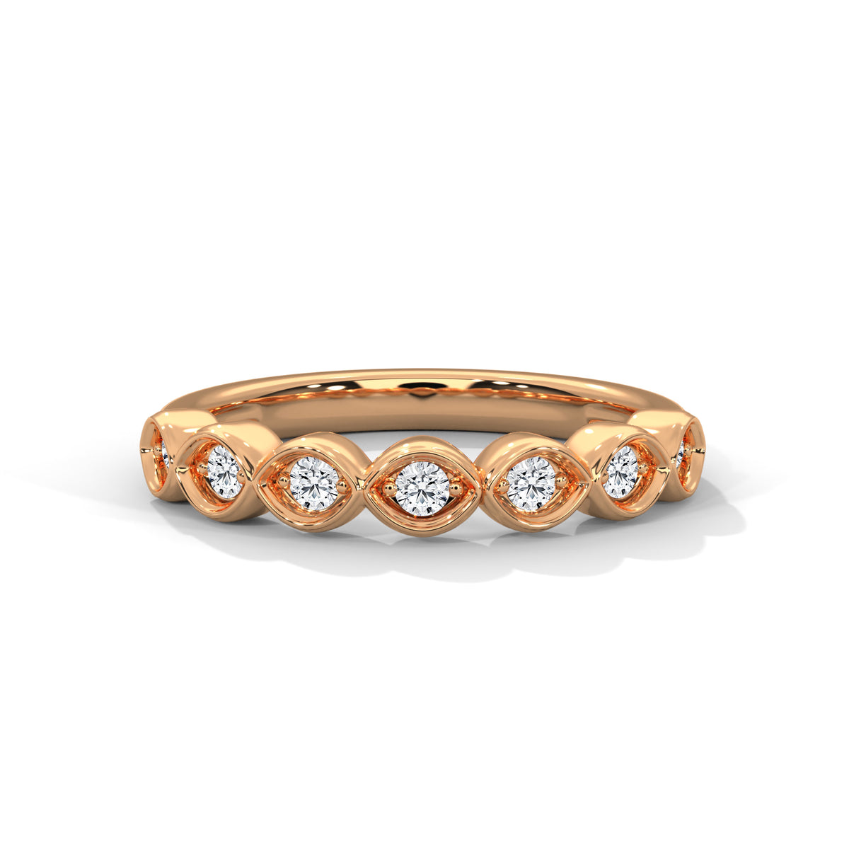 Marquise Bloom Diamond Band Ring