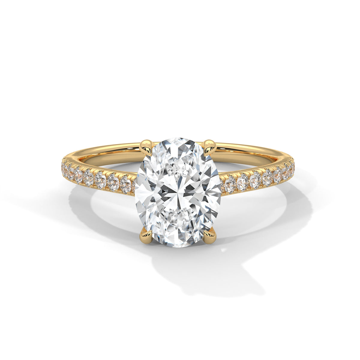 Luminous Oval Solitaire Ring
