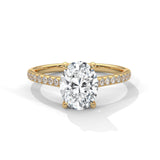 Luminous Oval Solitaire Ring