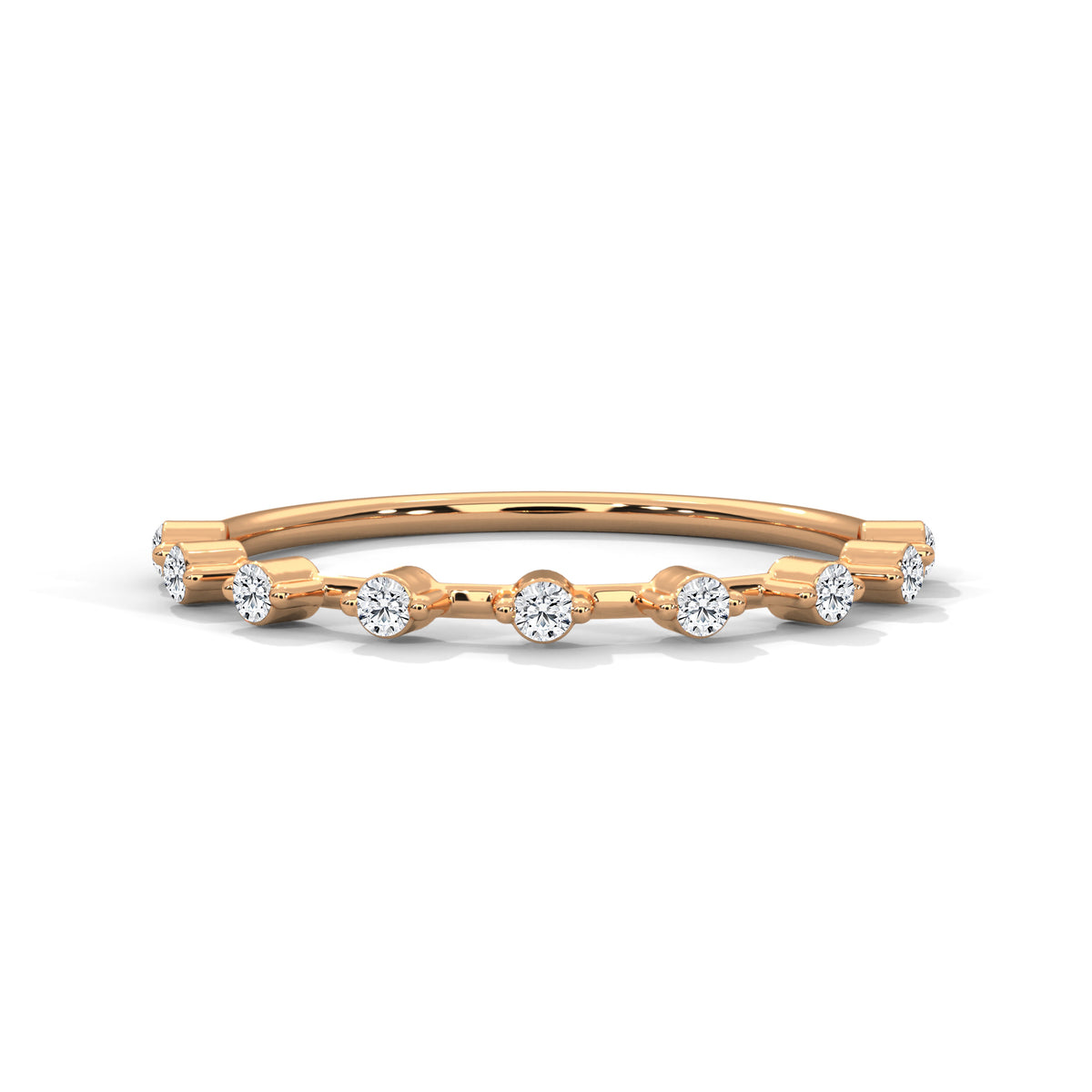 Stardust Prong Half Eternity Ring