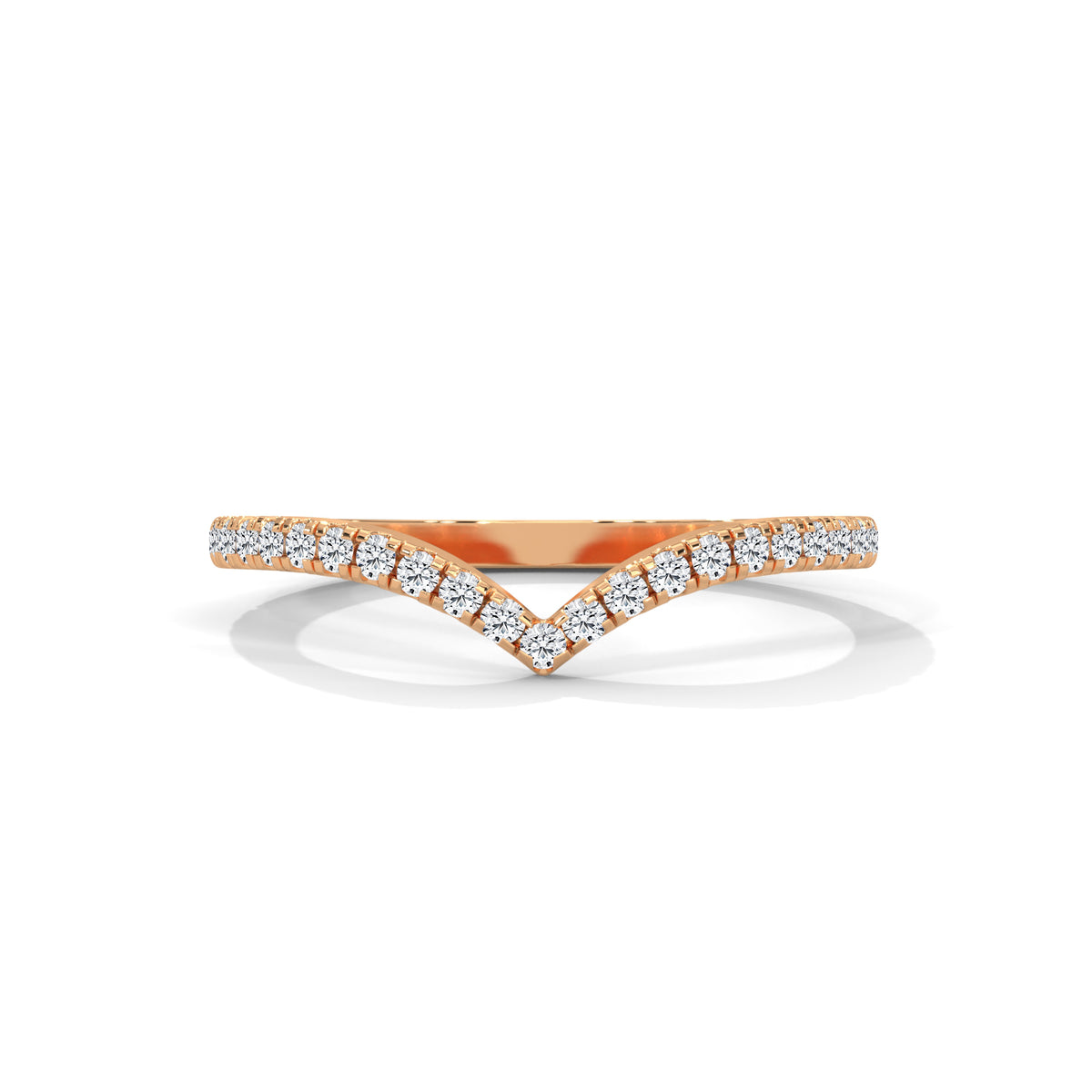 Wishbone Chevron Diamond Ring