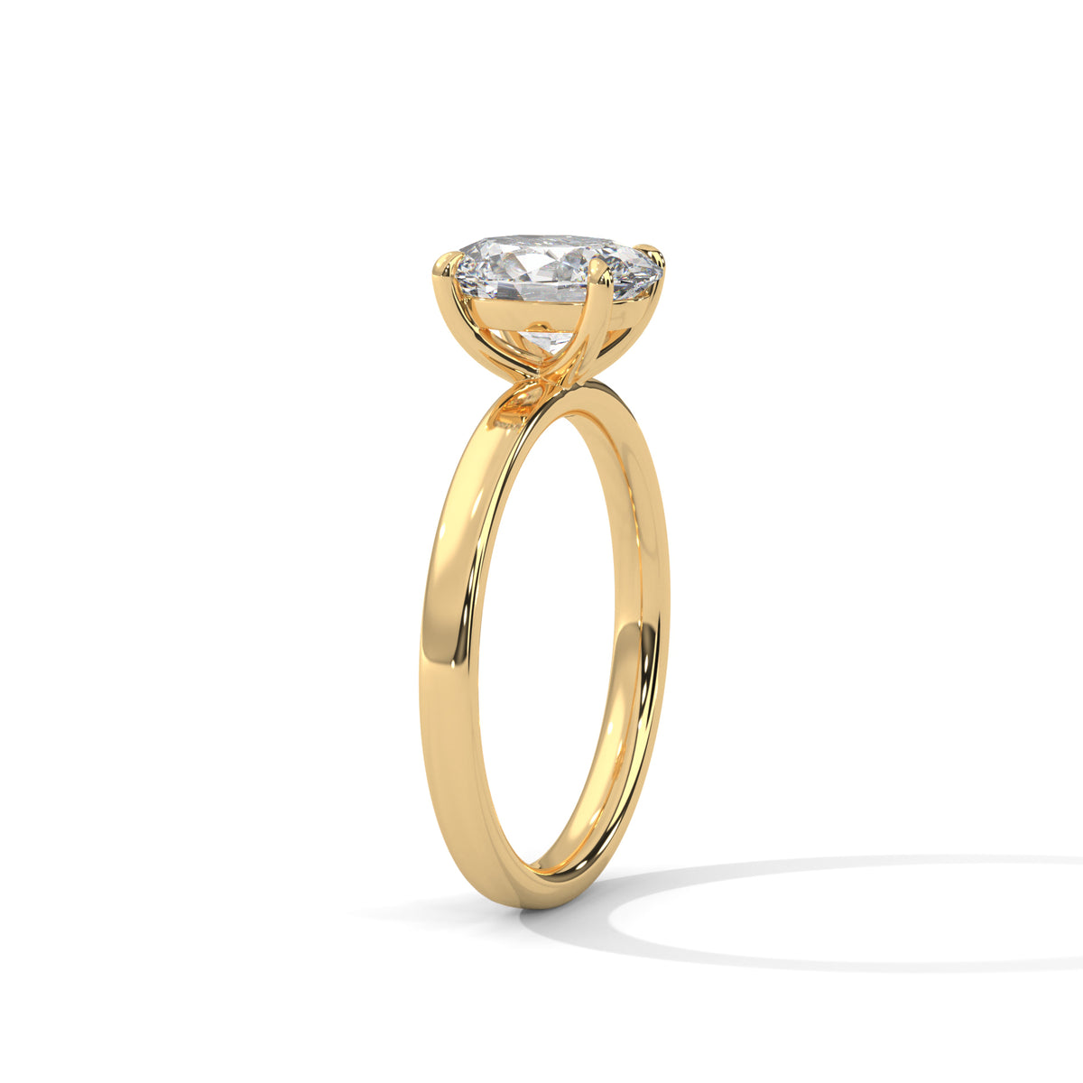 Luminous Oval Solitaire Ring
