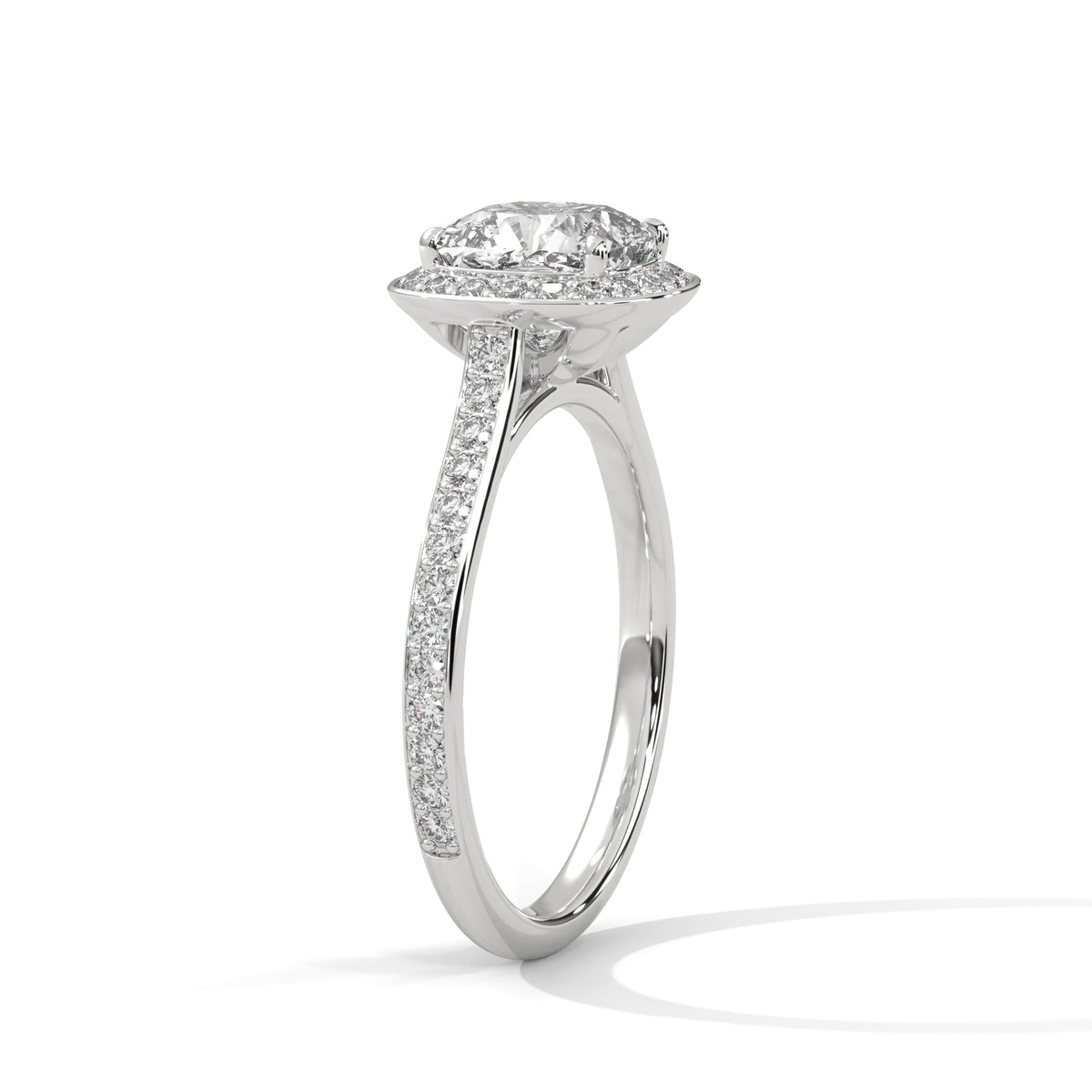 Cushion Halo Bloom Engagement Ring