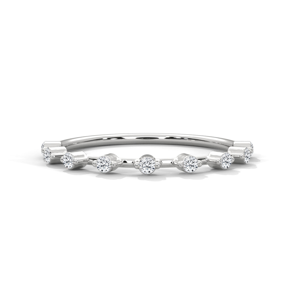 Stardust Prong Half Eternity Ring