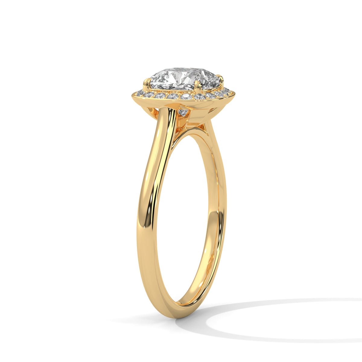 Cushion Halo Bloom Engagement Ring