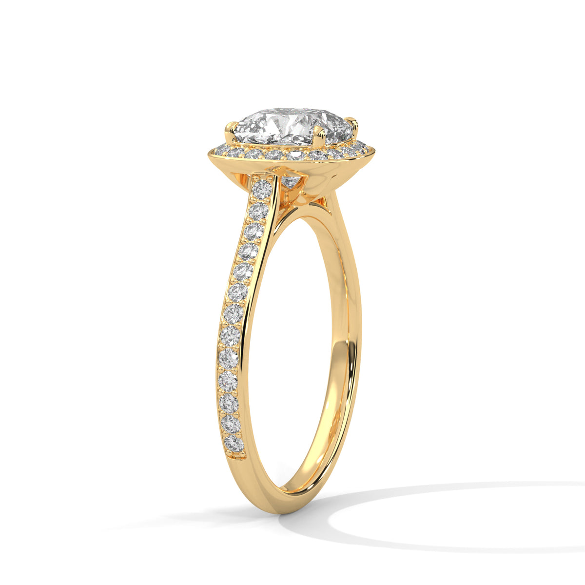 Cushion Halo Bloom Engagement Ring