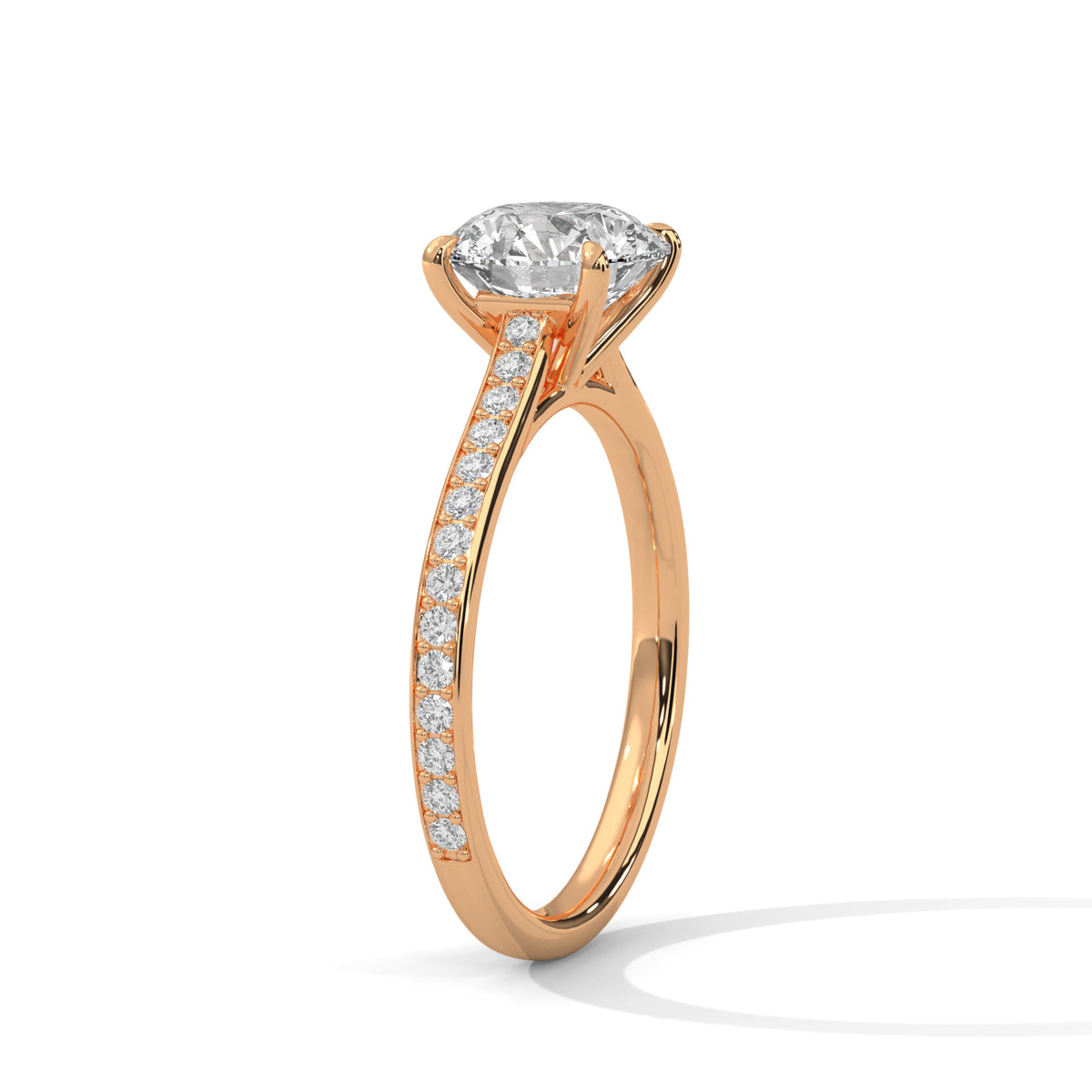 Starlit Crown Solitaire Ring