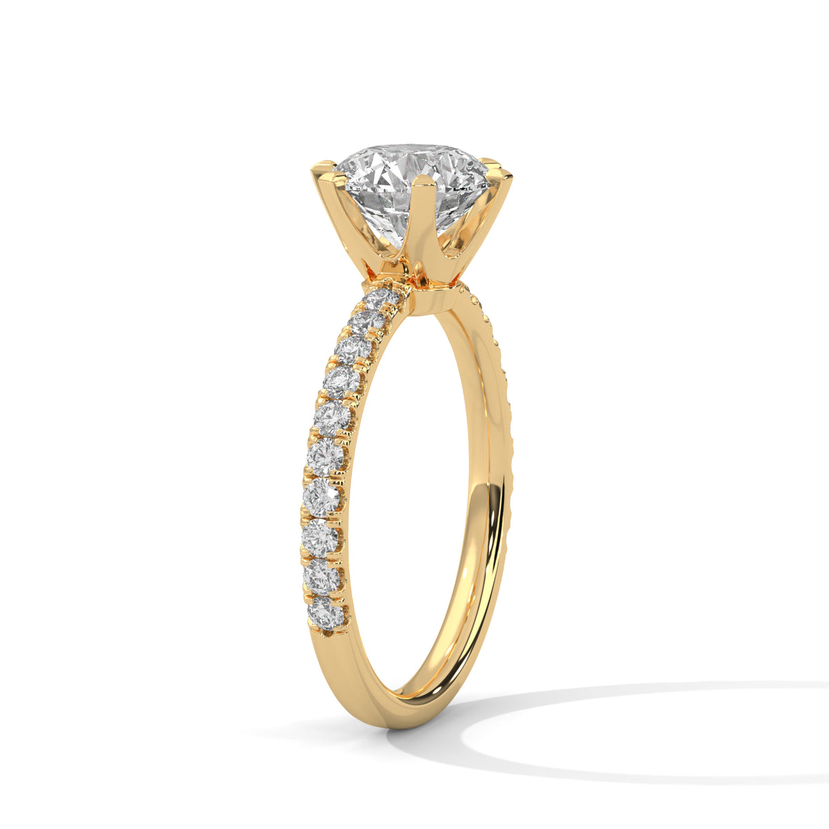 Celestial Crown Solitaire Ring