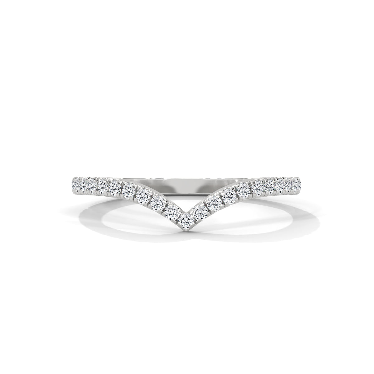Wishbone Chevron Diamond Ring