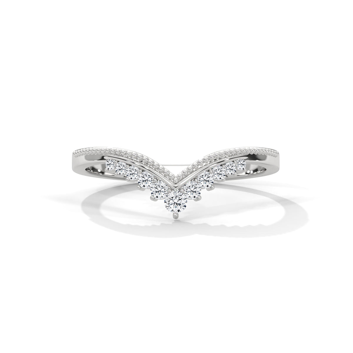 Chevron Crown Diamond Ring