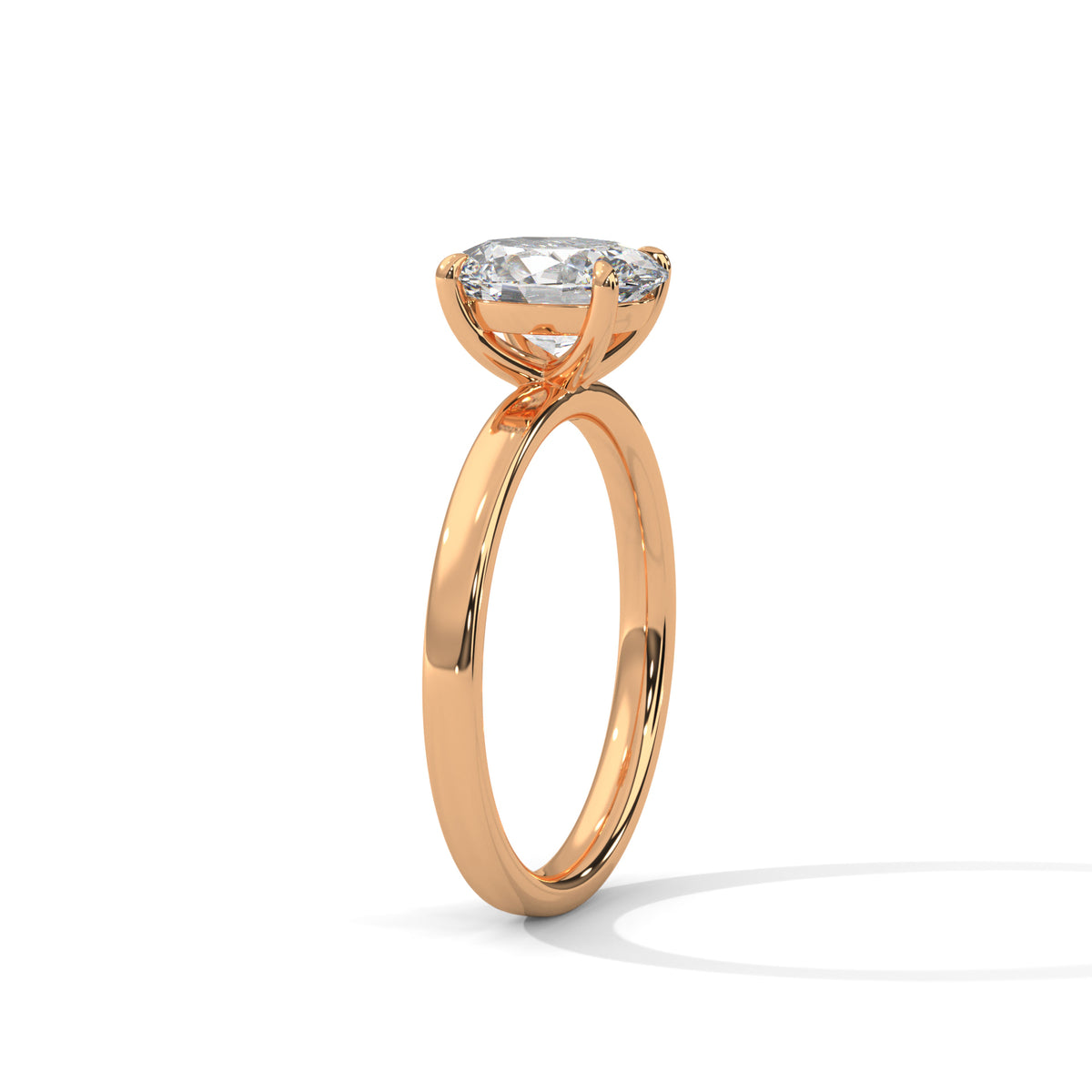 Luminous Oval Solitaire Ring