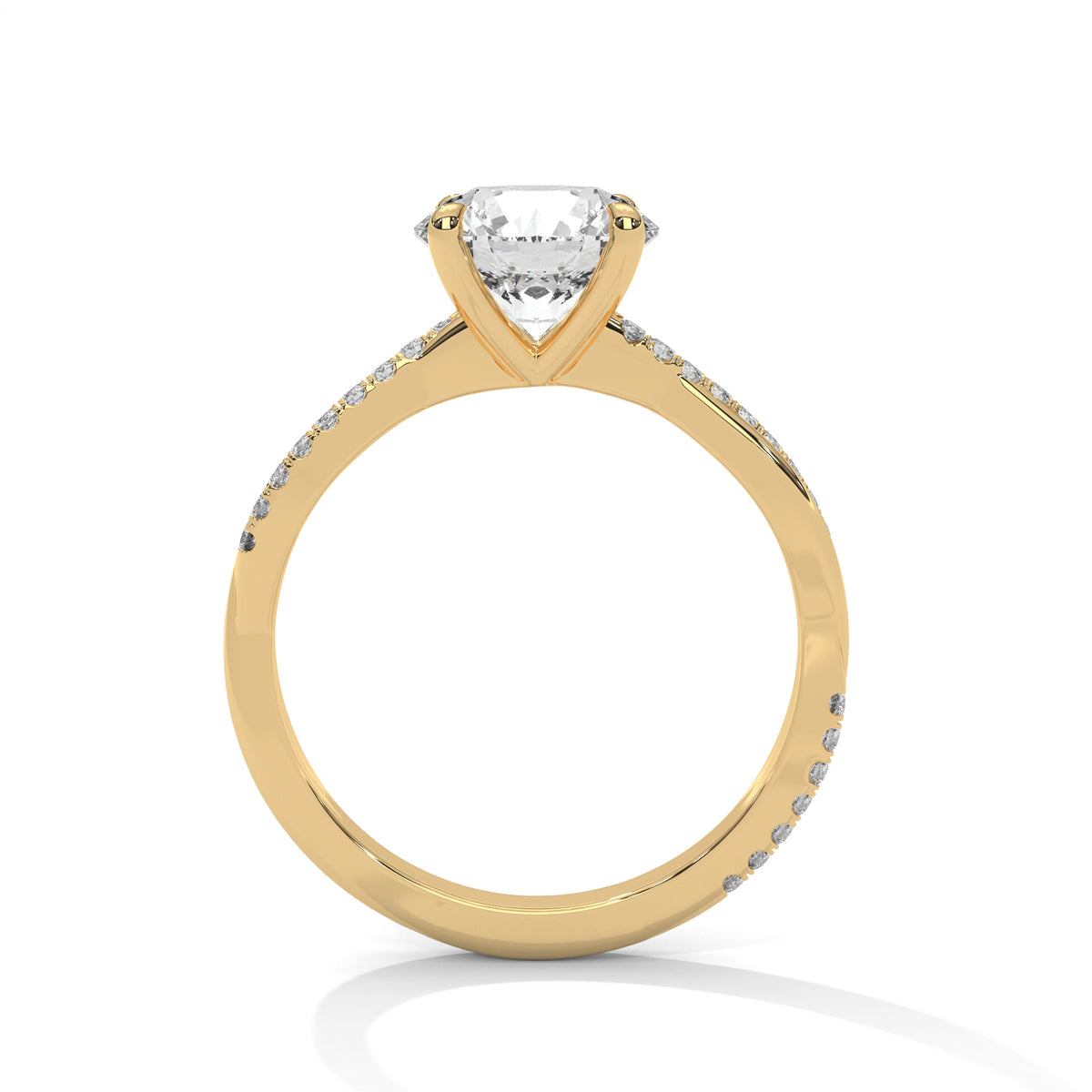 Twisted Vine Solitaire Ring