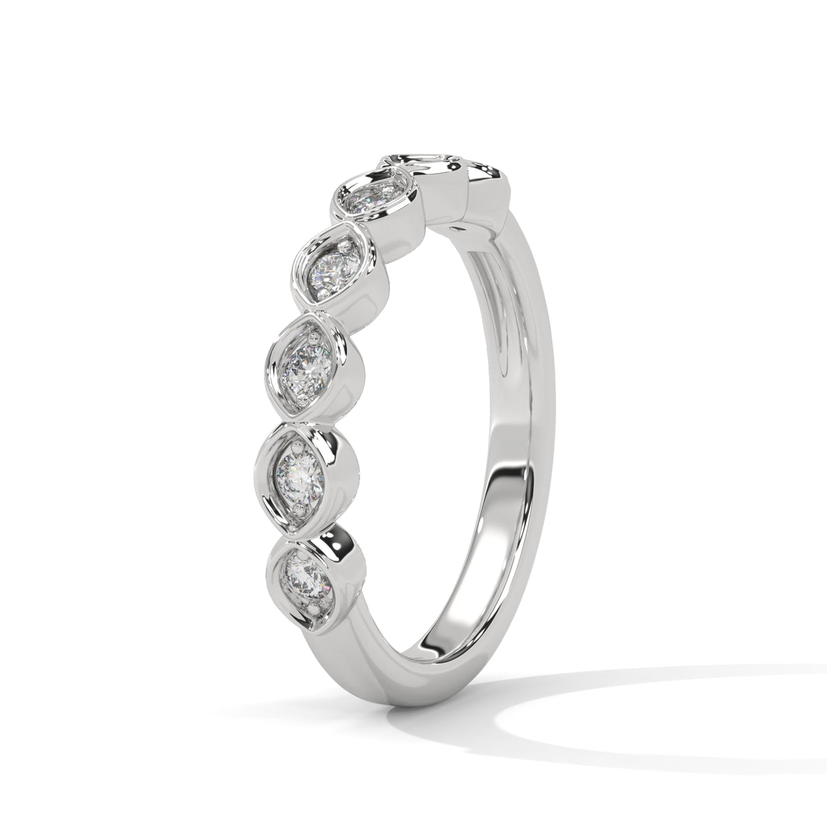 Marquise Bloom Diamond Band Ring