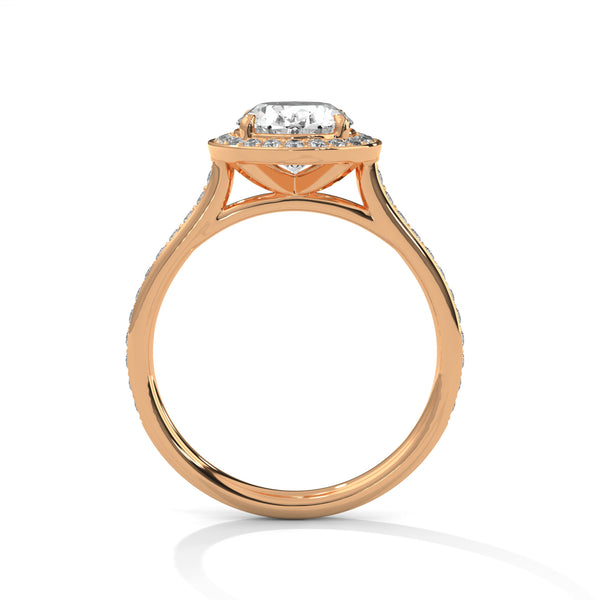 Oval Radiance Halo Ring