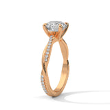 Twisted Vine Solitaire Ring
