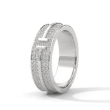 Parallel Gleam Diamond Band Ring