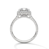 Royal Halo Princess Solitaire Ring
