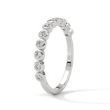 Bezel Bubble Half Eternity Ring