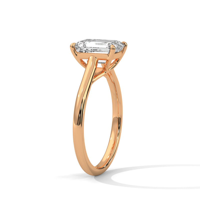 Pure Clarity Emerald Solitaire Ring