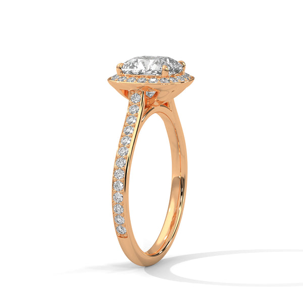 Cushion Halo Bloom Engagement Ring