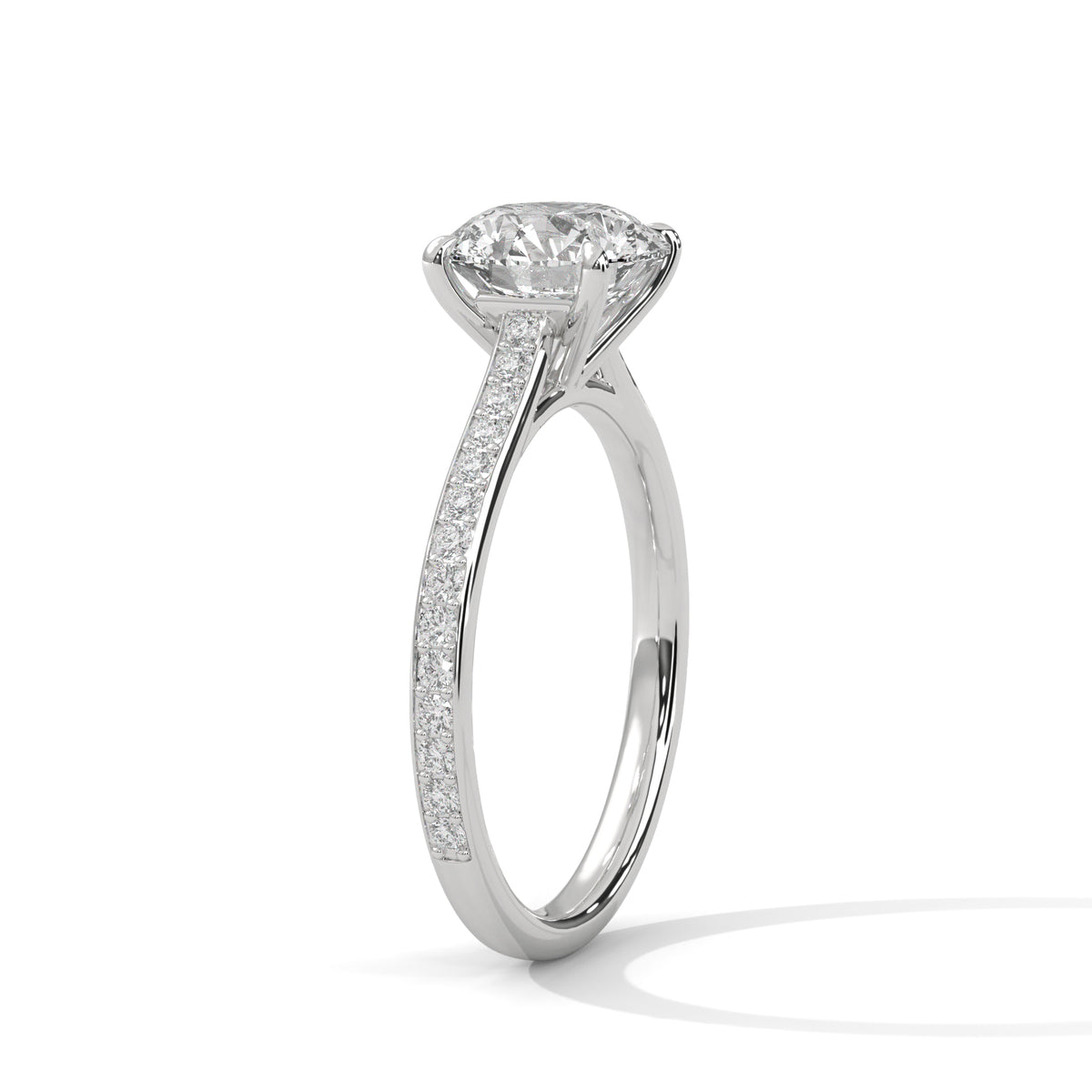 Starlit Crown Solitaire Ring