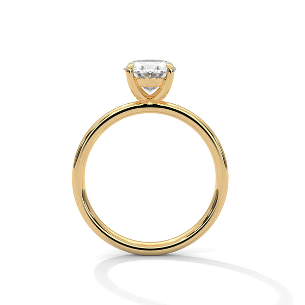 Luminous Oval Solitaire Ring