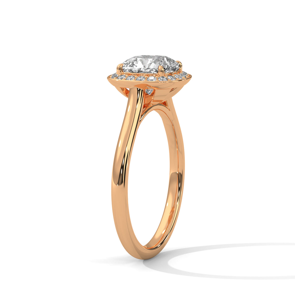 Cushion Halo Bloom Engagement Ring
