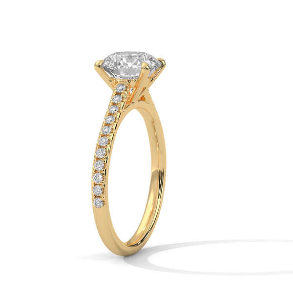 Lumière Pavé Solitaire Ring