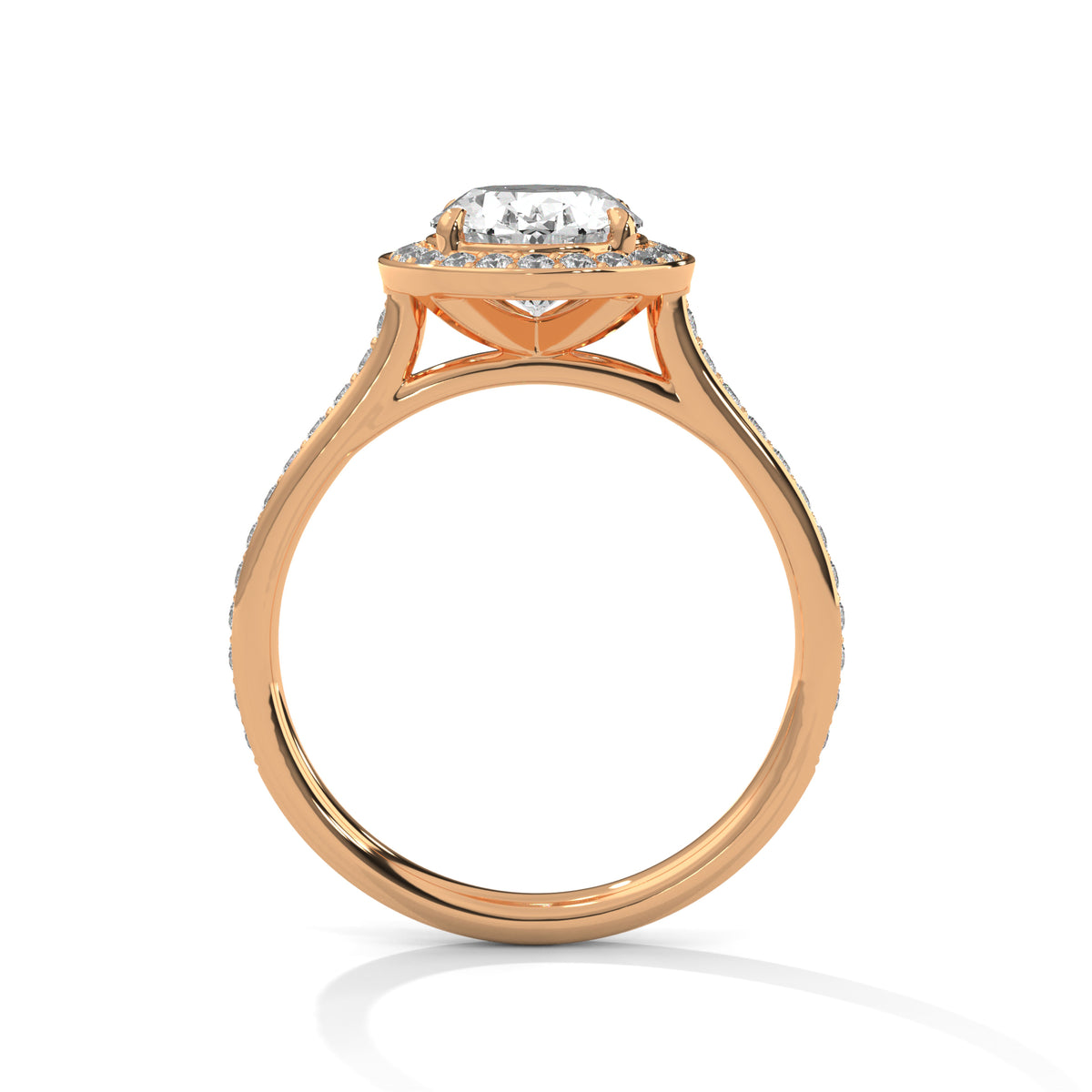 Oval Radiance Halo Ring