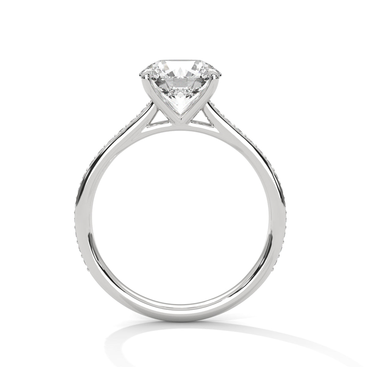 Starlit Crown Solitaire Ring