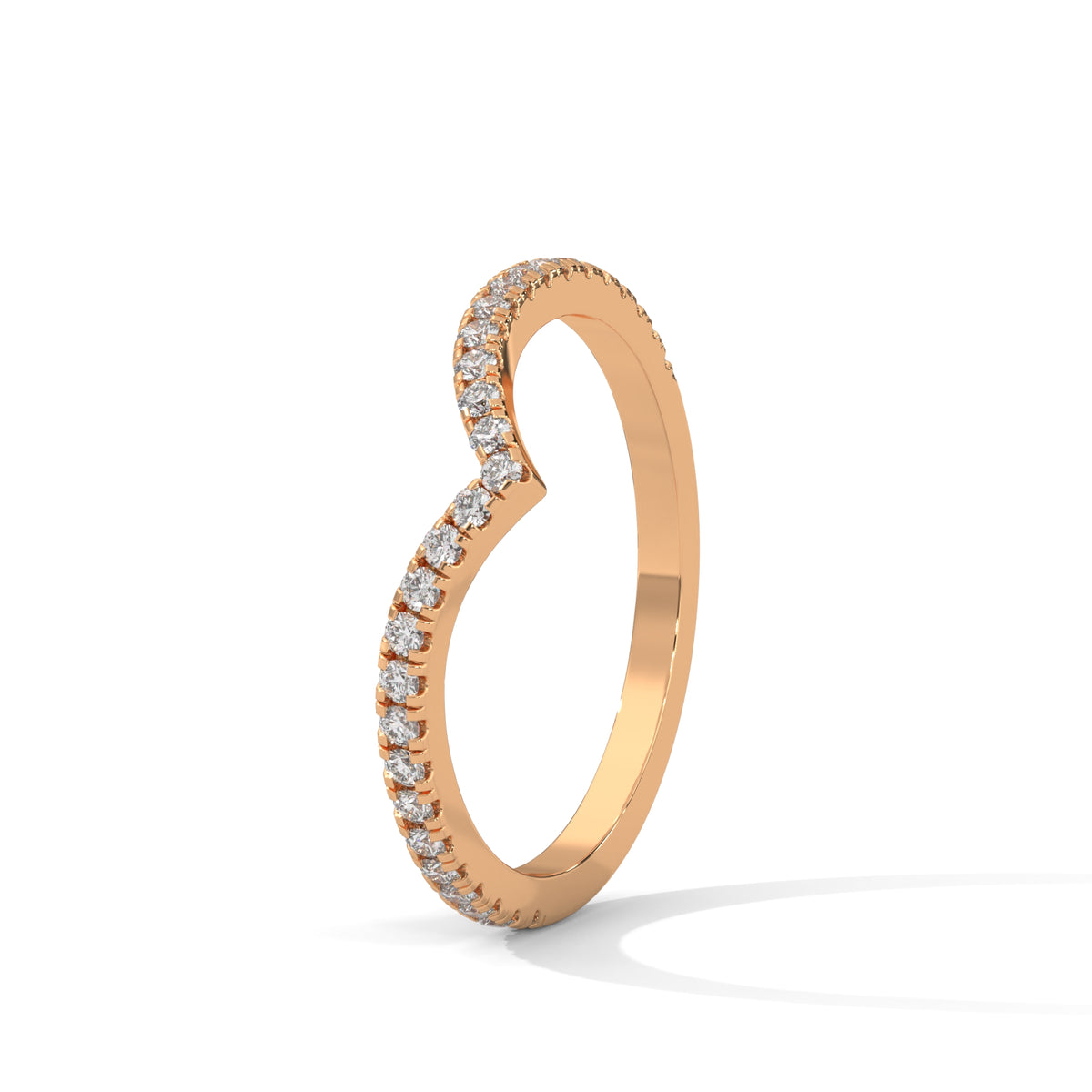Wishbone Chevron Diamond Ring
