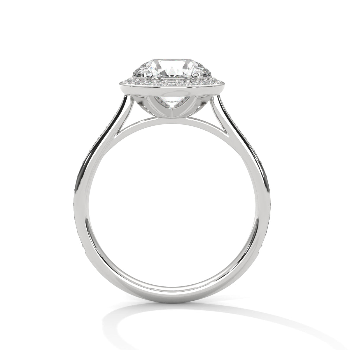 Celestial Halo Solitaire Ring