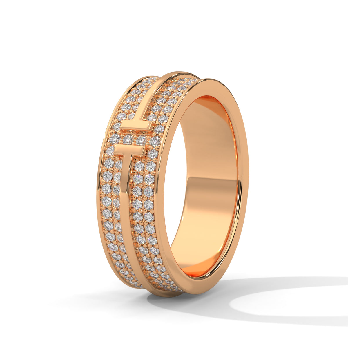 Parallel Gleam Diamond Band Ring