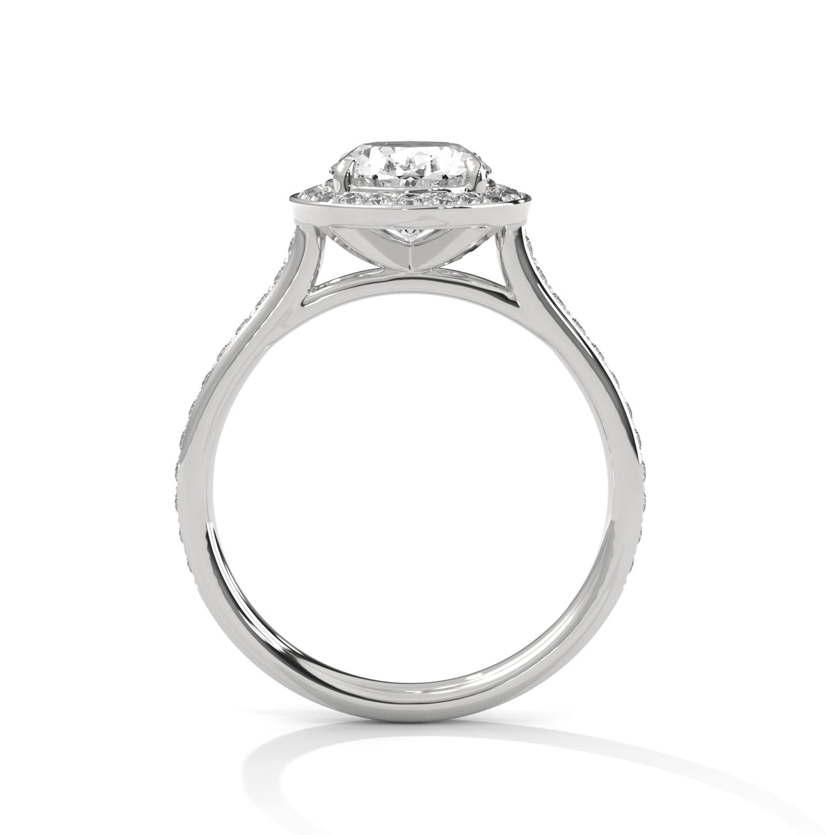 Oval Radiance Halo Ring