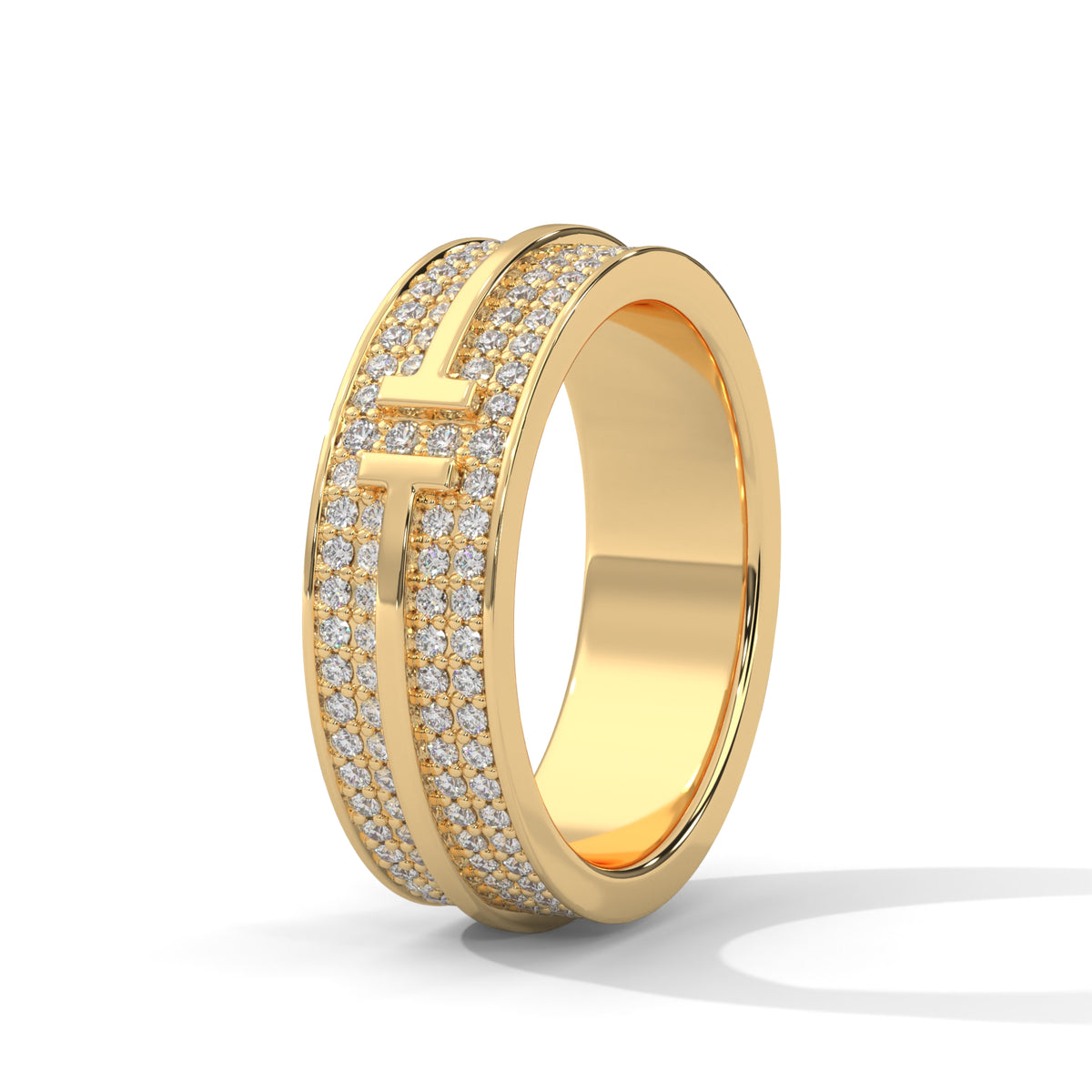 Parallel Gleam Diamond Band Ring