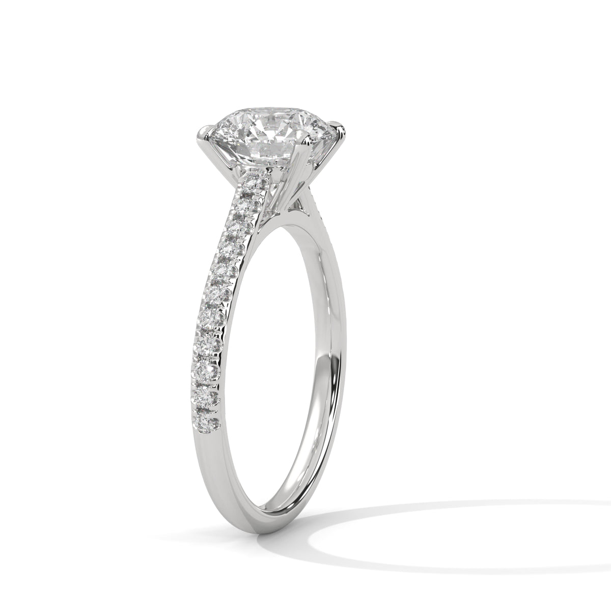 Lumière Pavé Solitaire Ring