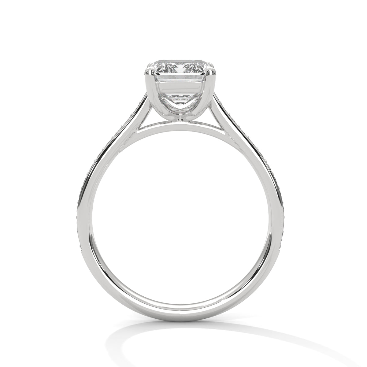 Elevated Emerald Solitaire Ring