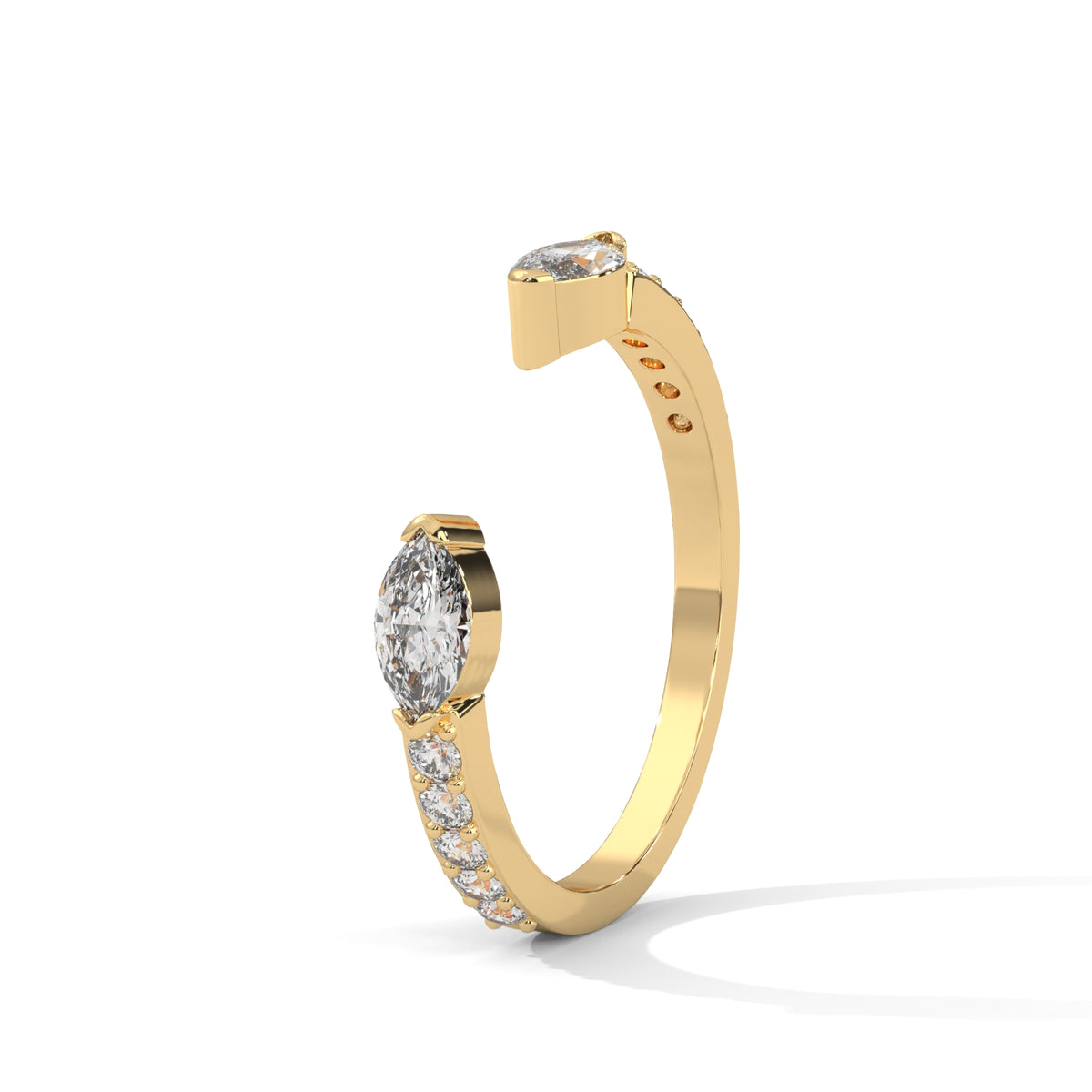 Twin Wings Open Ring