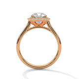 Cushion Halo Bloom Engagement Ring